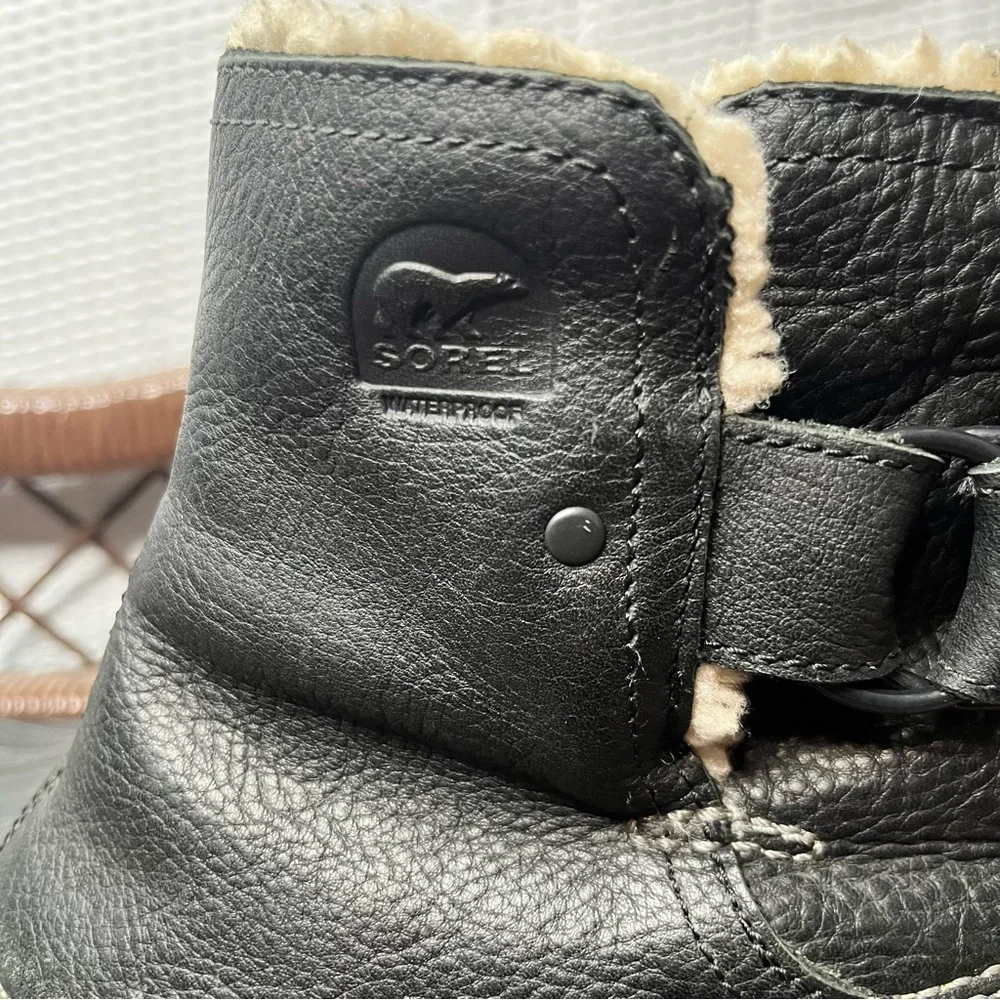 Sorel Snow/Mud Rubber-Leather adjustable Boots Size 12